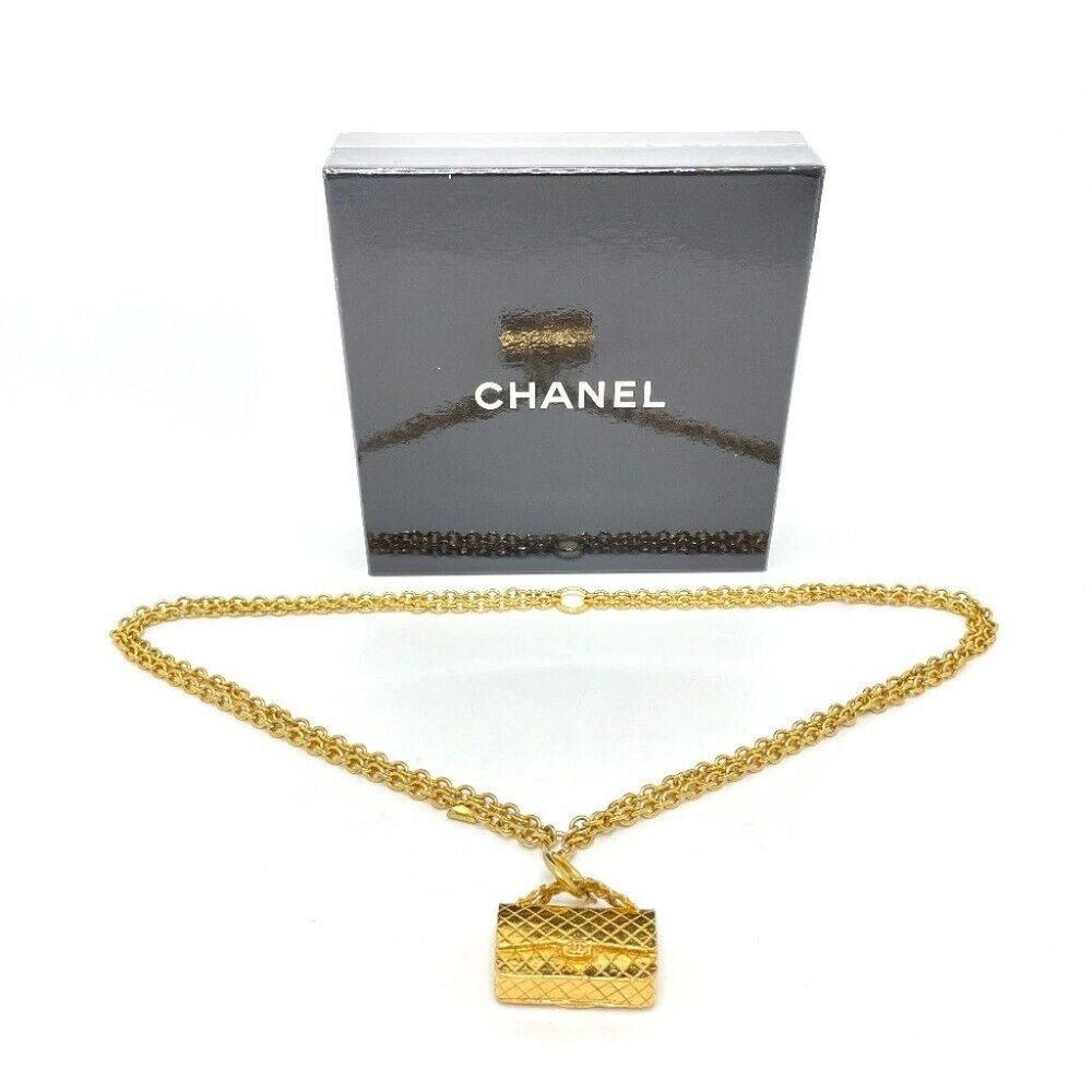 CHANEL Bag type motif Matelasse Vintage Necklace GP
